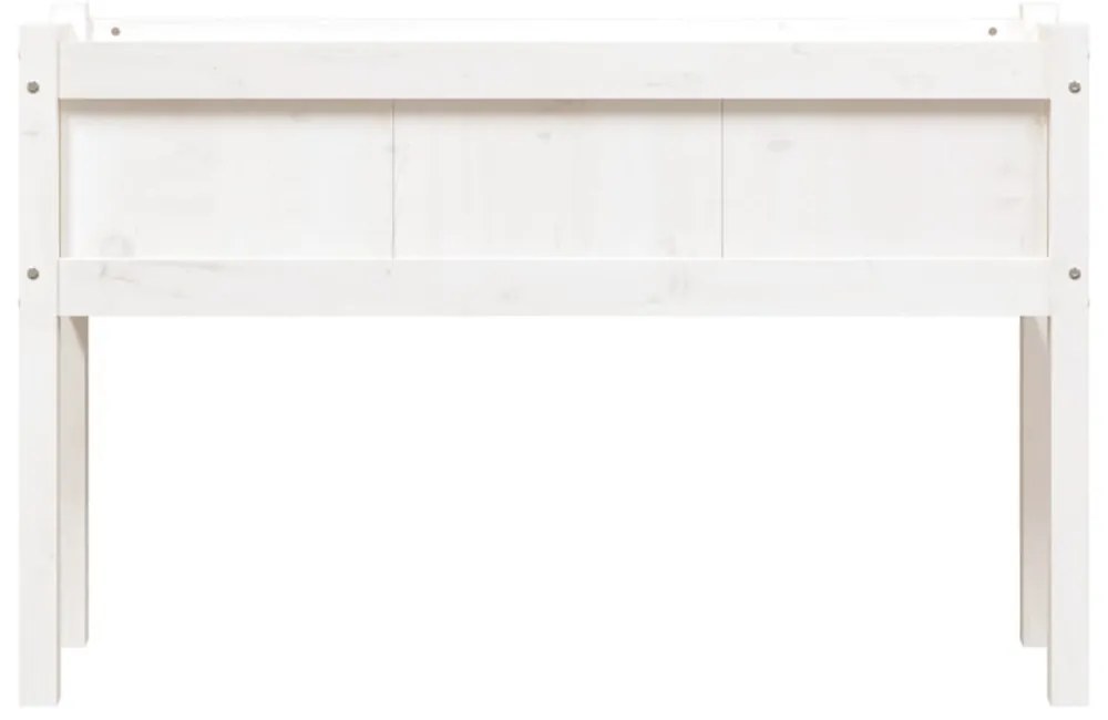 fehér tömör fenyő kerti virágláda 110 x 31 x 70 cm