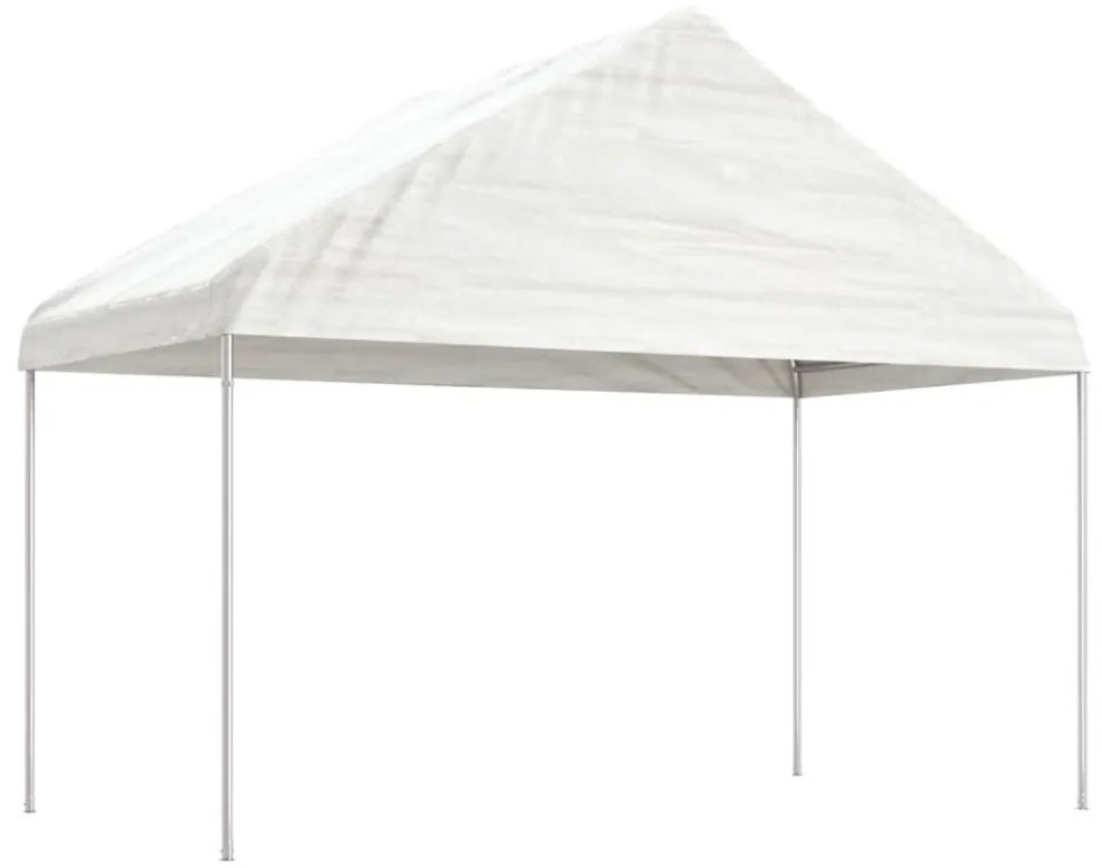 fehér polietilén pavilon tetővel 11,15 x 4,08 x 3,22 m