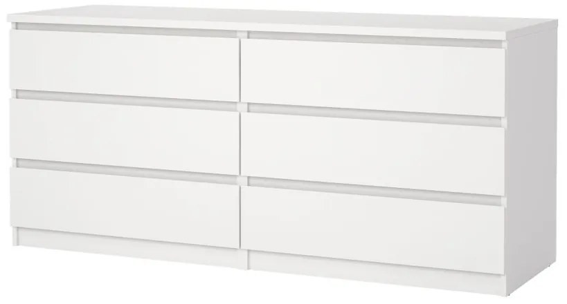 Simplicity komód 154 x 50 x 70 cm, fehér fényes