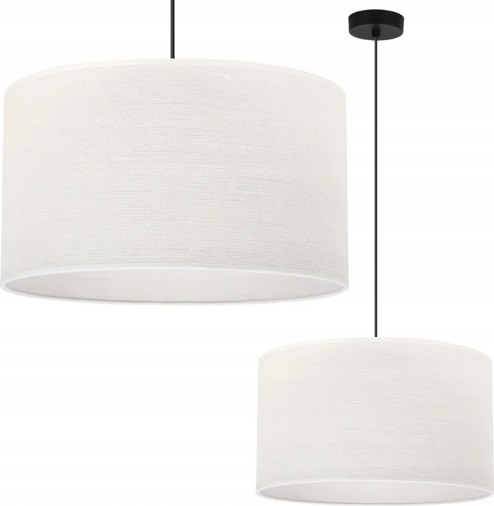 Mennyezeti Függőlámpa Fehér Lámpaernyővel Boho Csillár Kerek Egyszemélyes