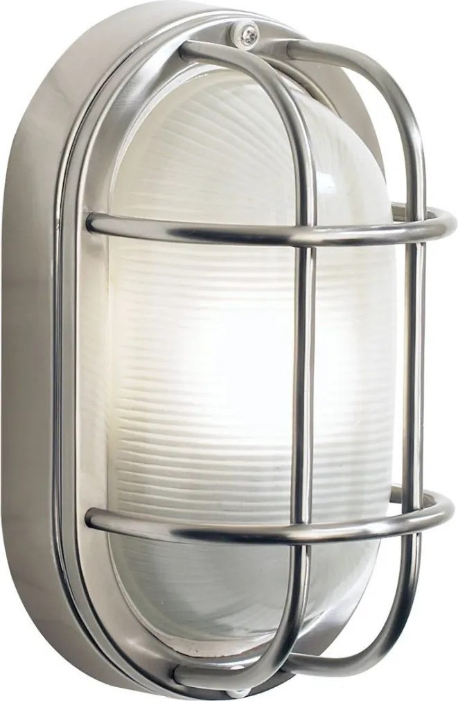 DAR LIGHTING SAL5244 SALCOMBE Klasszikus Kültéri Fali Lámpa Átlátszó, Rozsdamentes Acél E27 IP44