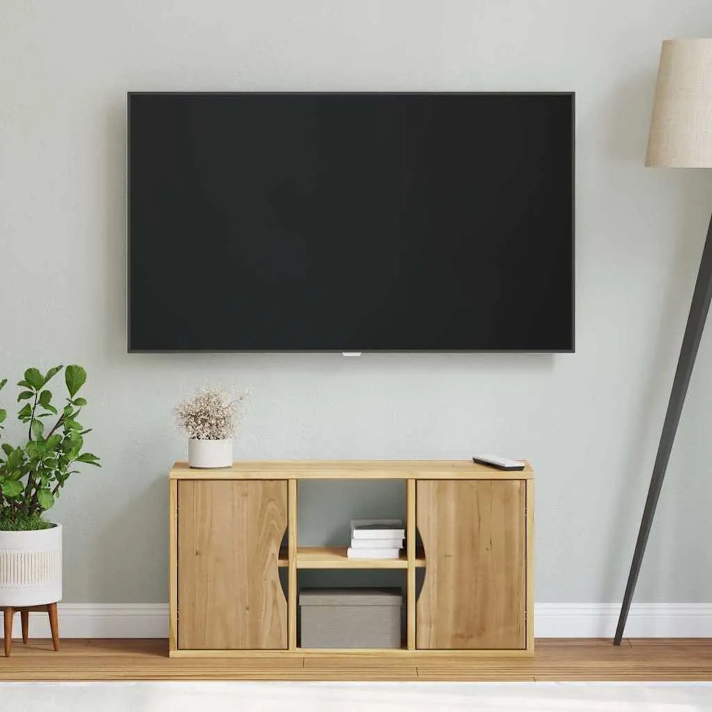 ODDA tömörfa fenyőfa TV szekrény 79x24x40 cm