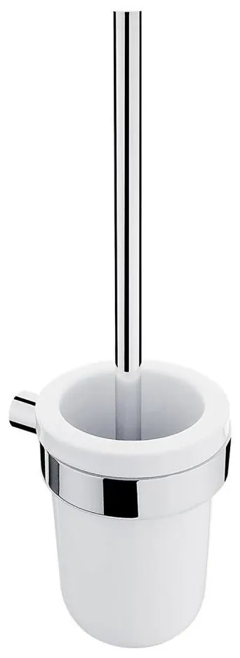 NIMCO BR 11094KU-26 - Falra szerelhető WC kefe BORMO fehér/fényezett króm
