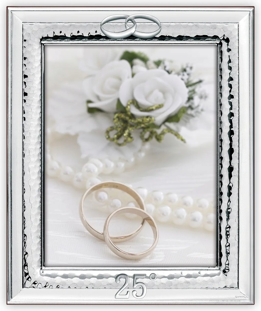Képkeret 15x20 25. évfordulóra ezüst ajándék