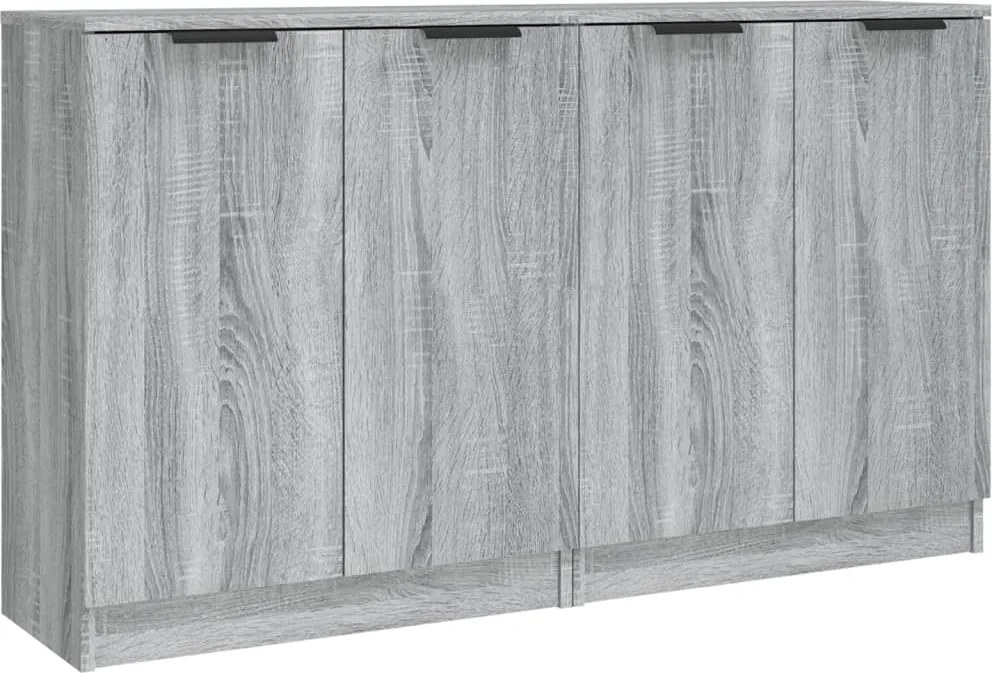vidaXL 2 db szürke sonoma színű szerelt fa tálalóasztal 60x30x70 cm