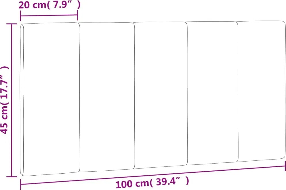 rózsaszín bársony fejtámla párna Hanko 100 cm