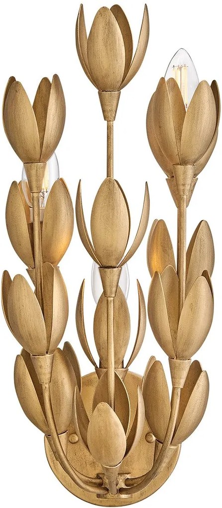 Quintiesse klasszikus fali lámpa flora arany elsqn-flora-3w-gd