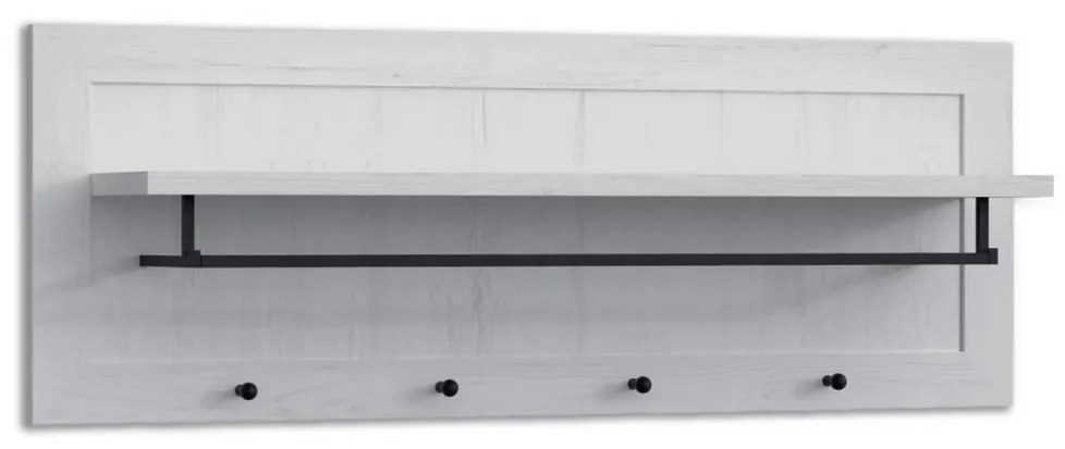 Fali akasztó LEMAS 40x109 cm fehér