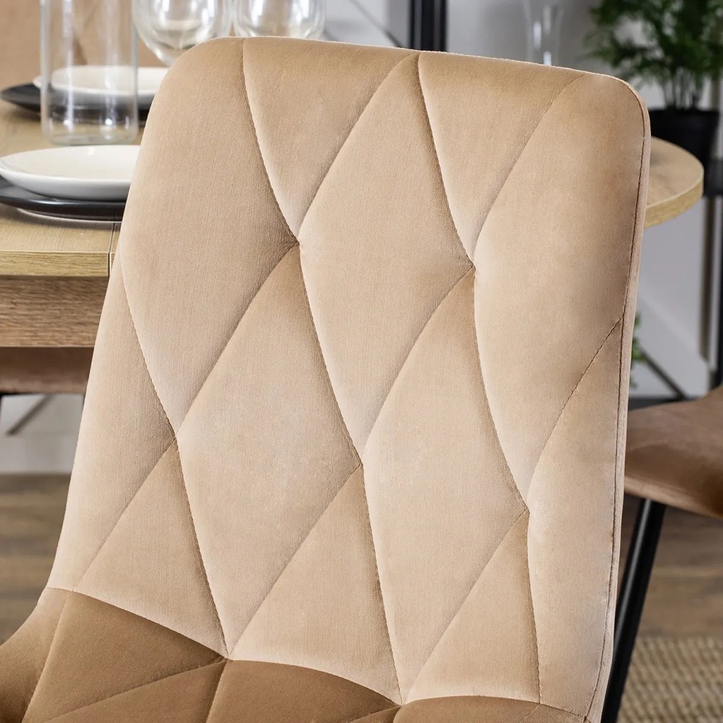 Bézs bársony szék ROBIN