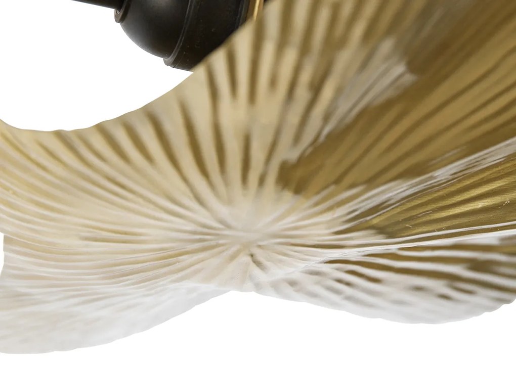 Keleti mennyezeti lámpa sárgarézzel és fekete színben 3 lámpás - Louka