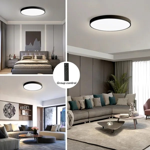 Brilagi - LED dimmelhető lámpatest POOL SMART LED/100W/230V átm. 80 cm Wi-Fi Tuya fekete + távirányító