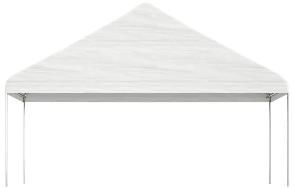 fehér polietilén pavilon tetővel 17,84 x 5,88 x 3,75 m