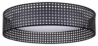 Duolla - LED Mennyezeti lámpa ROLLER RATTAN LED/24W/230V átm. 45 cm fekete