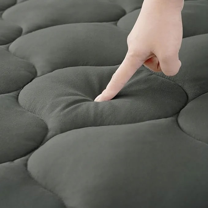 Duanduan Felső matracvédő szürke Topper 180x200cm