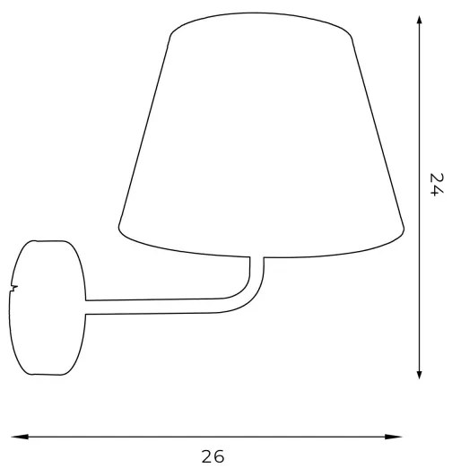 Fali lámpa ARDEN 1xE27/60W/230V fekete/fehér