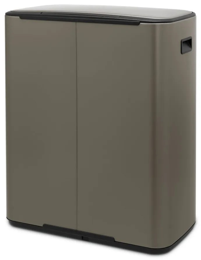 Szürke acél szelektív pedálos szemetes 60 l Bo – Brabantia