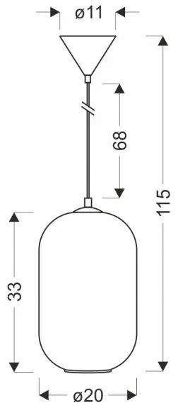 Kábeles függőlámpa CRESTO 1xE27/40W/230V fehér