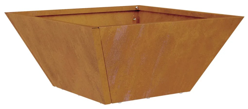 Fém virágcserép Időjárásálló acél 35 x 35 x 15 cm Tartós