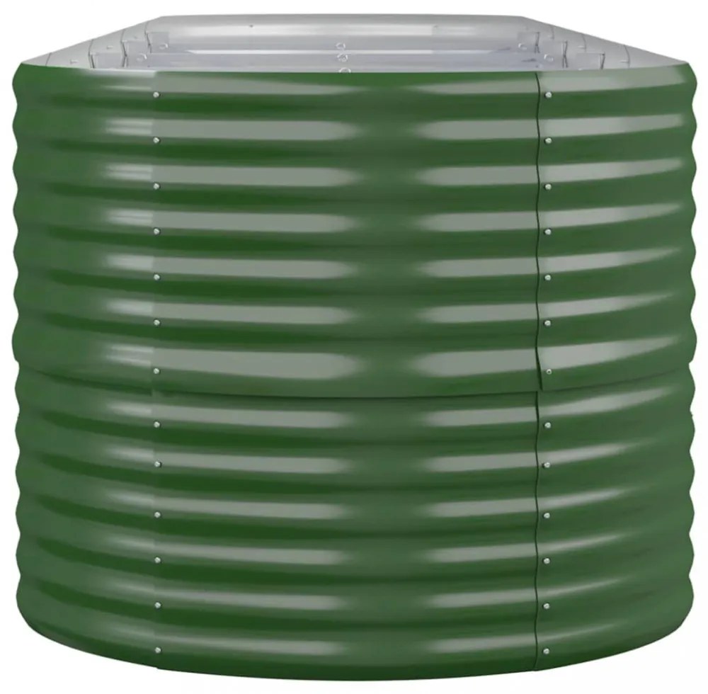 zöld horganyzott acél kerti magaságyás 368x80x68 cm