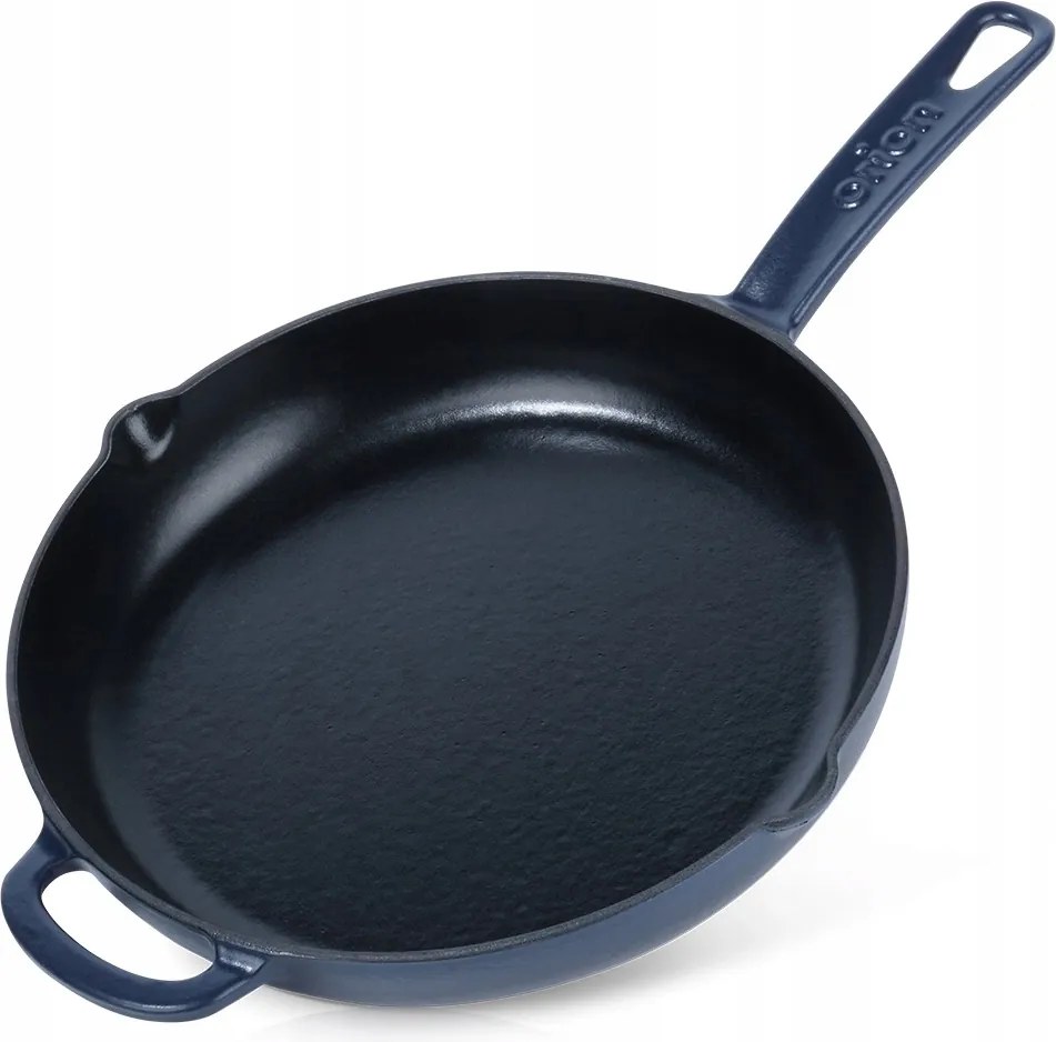 Öntöttvas serpenyő párolási sütéshez Zománcozott Orion 28 cm