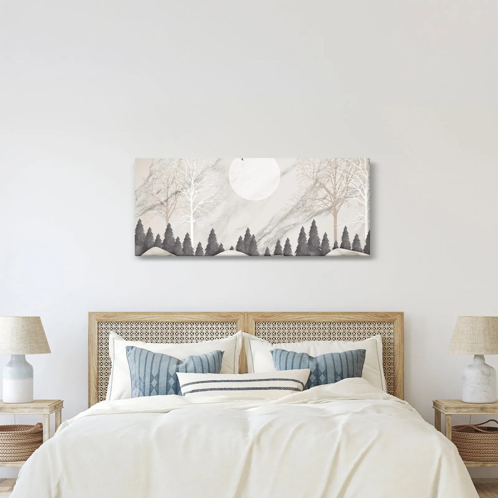 Kép - Téli táj (120x50 cm)