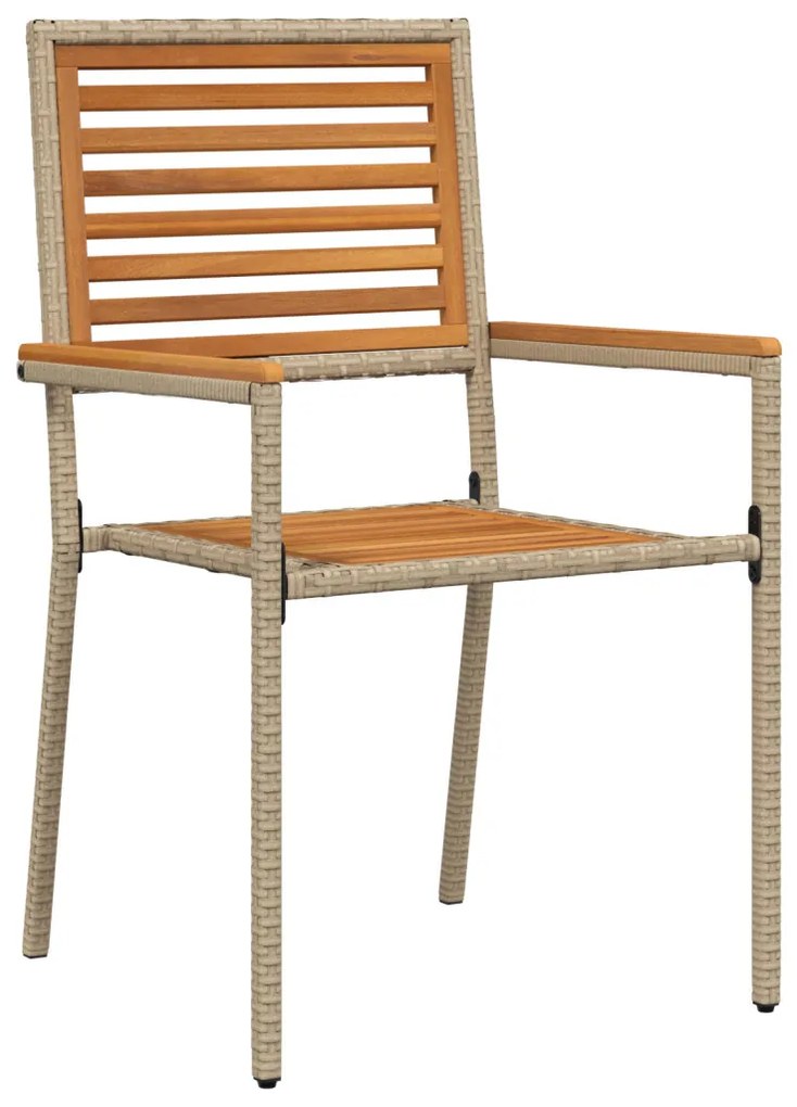 Kert étkező szett 7 pcs Beige és barna 200 x 80 x 75 cm