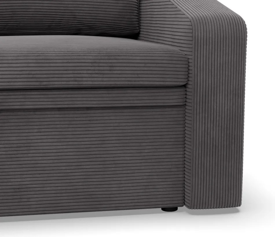 Vertico fekvőfotel, 80 cm széles, kordbársony, szürke
