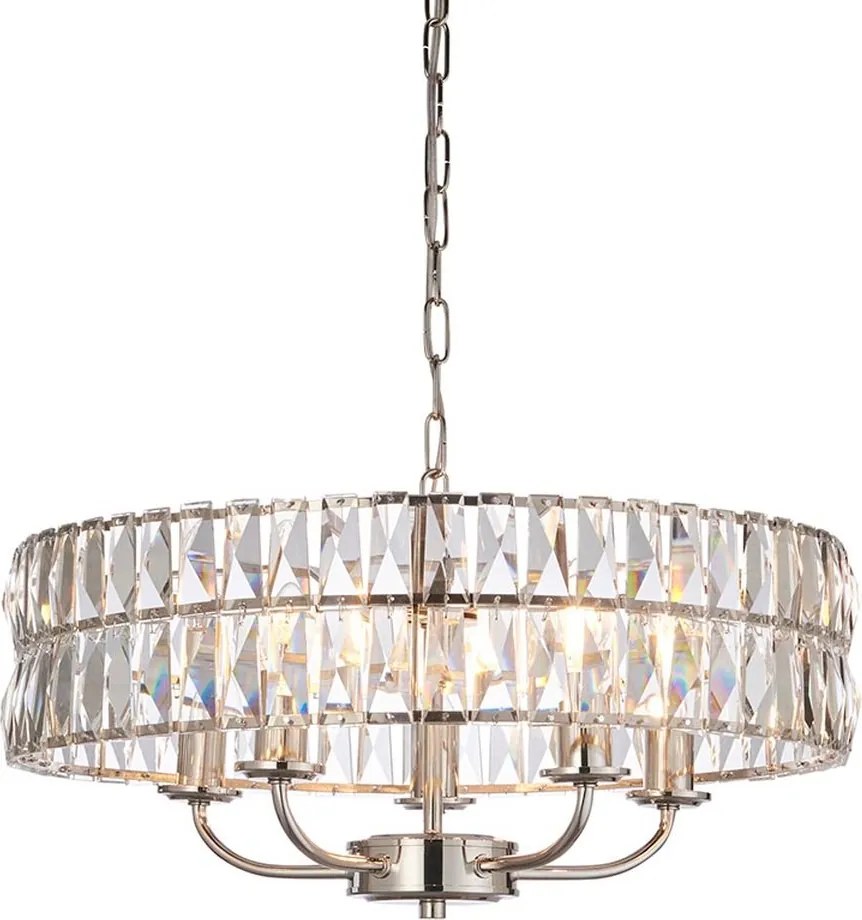 Endon glamour modern függeszték clifton nikkel átlátszó end104467