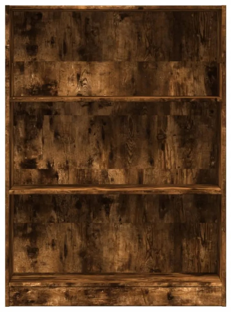 füstös tölgy színű szerelt fa könyvszekrény 80 x 24 x 109 cm