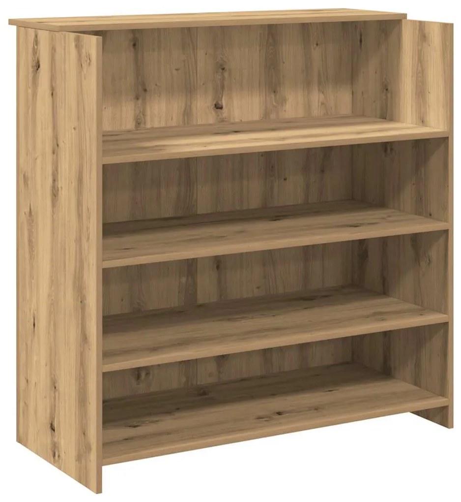 recepciós pult kézműves tölgy 100x50x103,5 cm szerelt fa