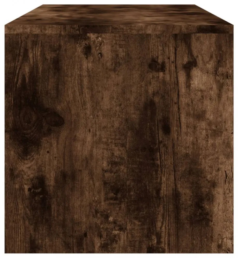 füstös tölgy színű szerelt fa dohányzóasztal 100 x 40 x 40 cm