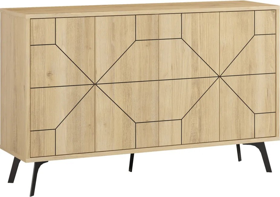 Dune komód, tölgy, 123 cm
