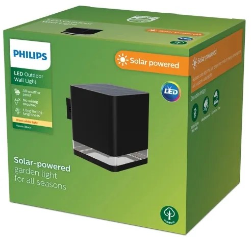 Philips - LED Napelemes fali lámpa VIRONA LED/1,8W/3,7V 2700K IP44