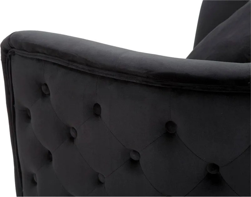 Fekete bársony fotel Bucarest – Mauro Ferretti