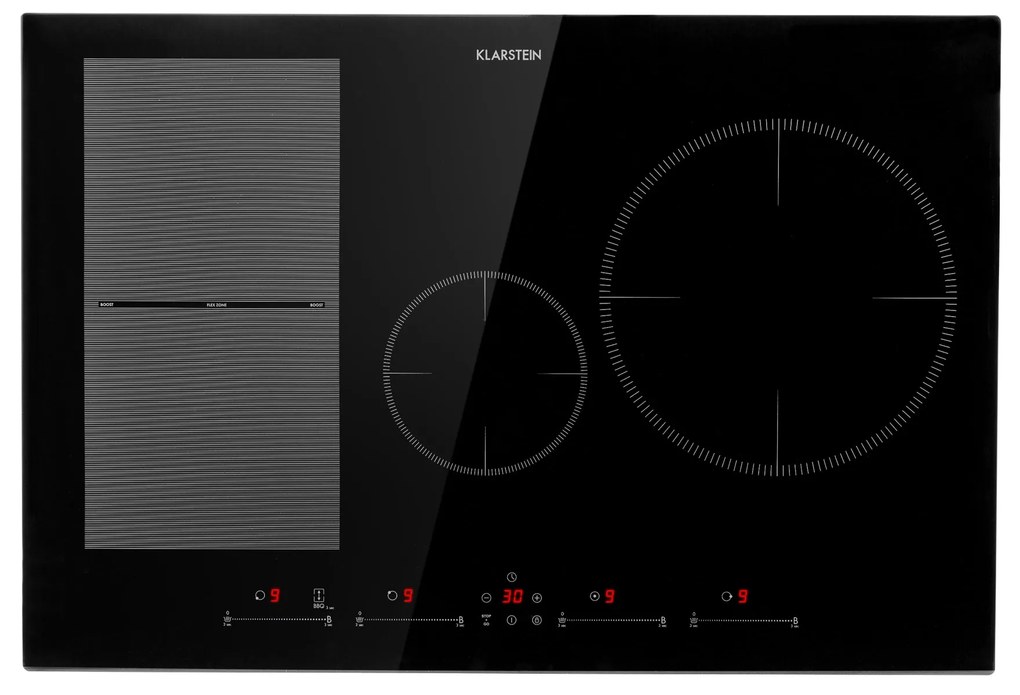 Klarstein Delicatessa 77 Hybrid, beépített indukciós főzőlap, 7000 W, 4 zóna, fekete