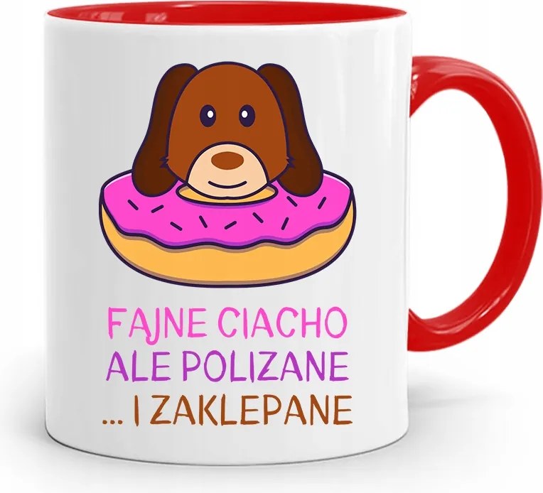 Piros Bögre Ajándék Fiúnak Hűvös Sütemény nyomott mintával