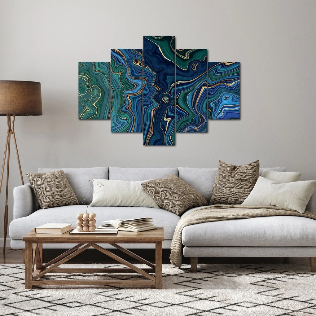 Kép - zöld-kék márvány (150x105 cm)