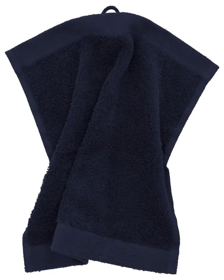 Sötétkék frottír pamut törölköző 30x30 cm Comfort – Södahl