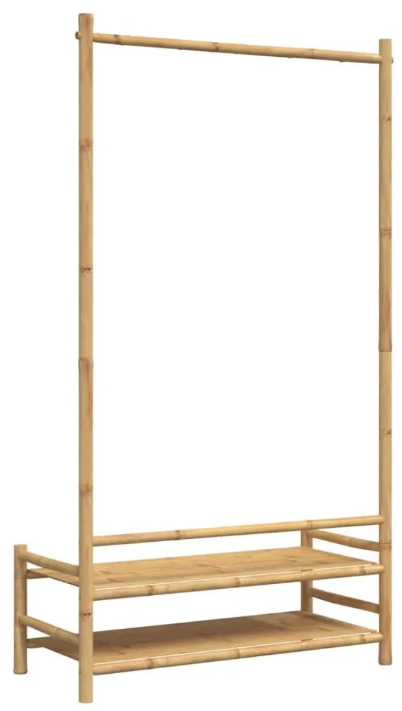 bambusz ruhaállvány polcokkal 103 x 40 x 183 cm