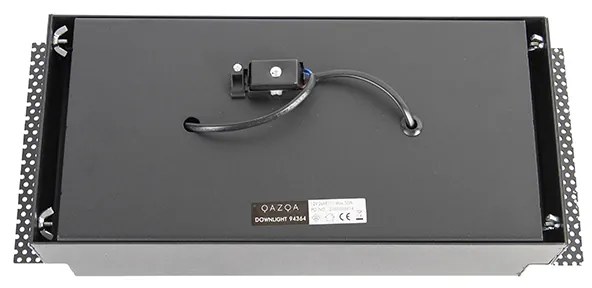 6 darabos süllyesztett spotlámpa készlet fekete AR111 forgatható és dönthető keret nélküli 2-lámpás - Oneon