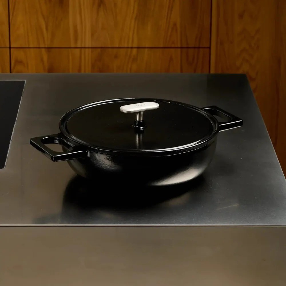 Öntöttvas serpenyő fedővel ø 26 cm tegame Mattia 3.0 – FABINI