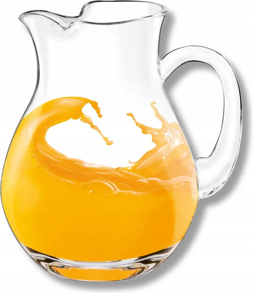 Üvegkancsó vízhez, italokhoz, limonádékhoz, fogantyúval, 1000 ML Wilmax