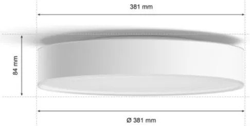 Philips - LED Dimmelhető fürdőszobai lámpa Hue LED/19,2W/230V IP44 á. 381 + távirányító