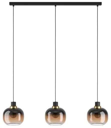 Eglo 99615 - OILELLA 3xE27/40W/230V barna függeszték kábellel