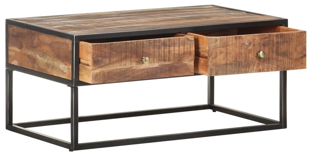 nyers akácfa dohányzóasztal 90 x 50 x 40 cm