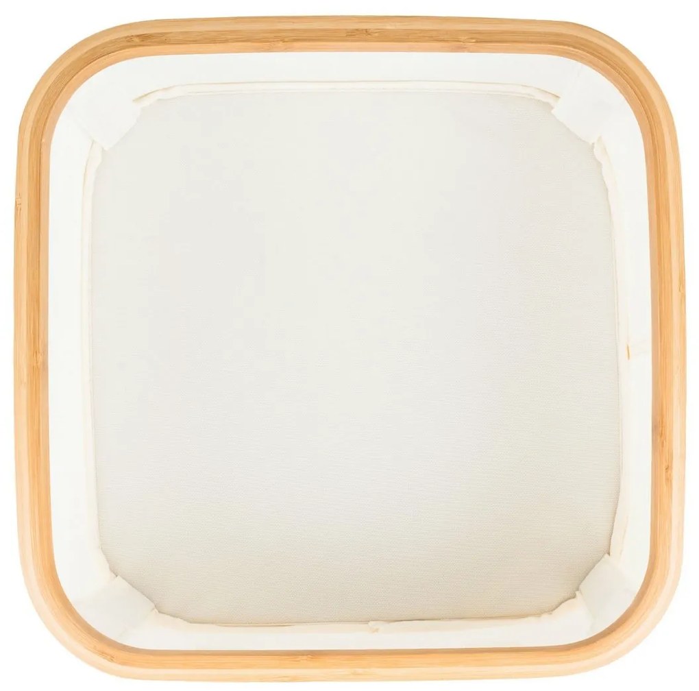 G21 tárolódoboz 30 x 30 x 15 cm, bambusz, fedéllel, bézs