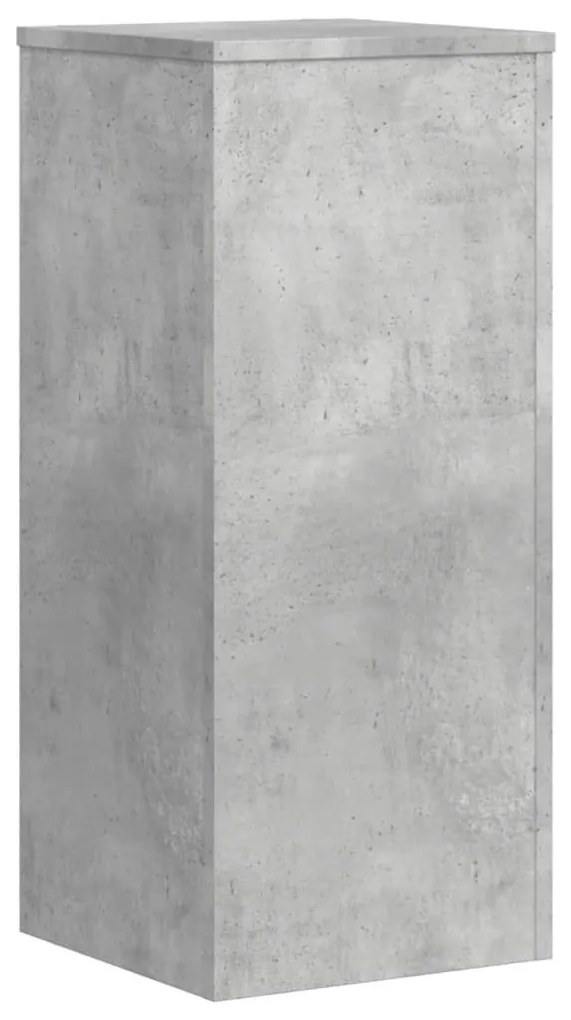 2 db betonszürke szerelt fa növénytartó állvány 30 x 30 x 70 cm