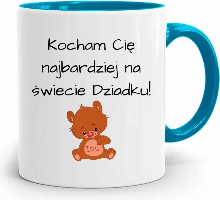 Kék Bögre Nagypapa Napja Szeretlek Nagypapa Nyomtatott Fotóval