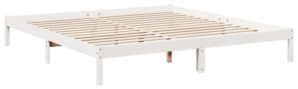 fehér tömör fenyő extra hosszú ágykeret matrac nélkül 180x210cm