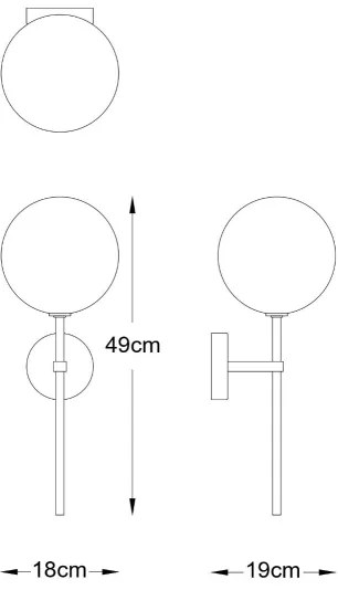 Zuma Line W0606-01A-2GAC - Fali lámpa MILAN 1xG4/2W/230V arany